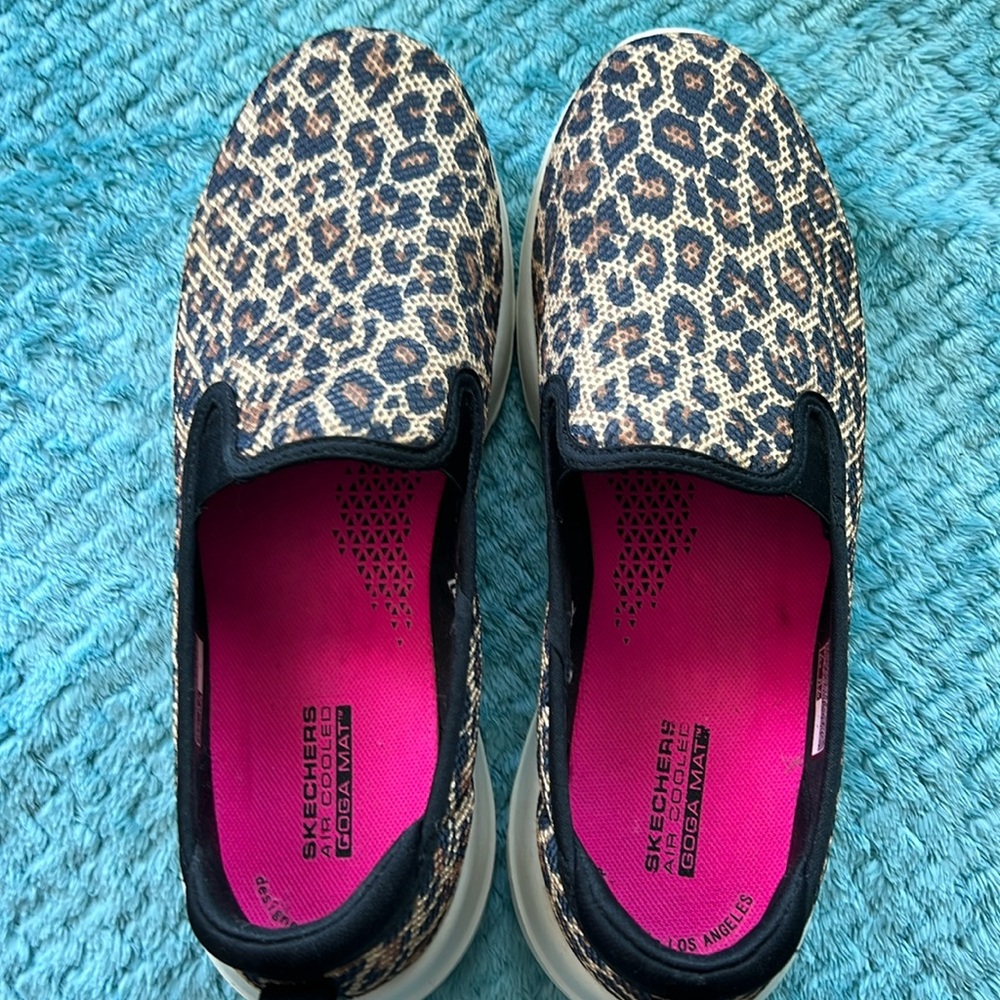 Sketcher Go Walk Joy Leopard slip ons.  Like new.  Smoke free, one pet home.